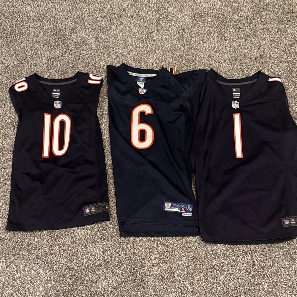 3 pack of Chicago Bears Kids “QB Mt Rushmore” Jerseys